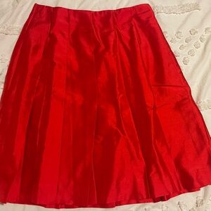 Banana Republic A Line Skirt Silk Red Size 6